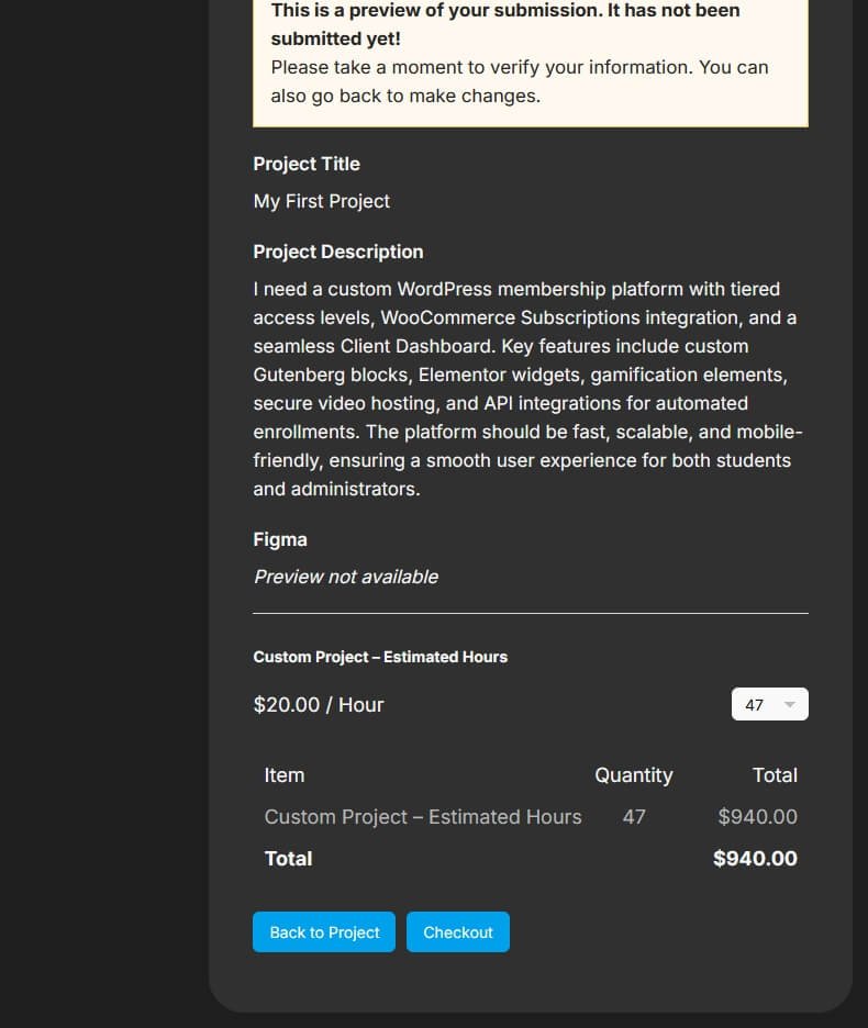 Rafy Client Dashboard - Budget and Negotiation